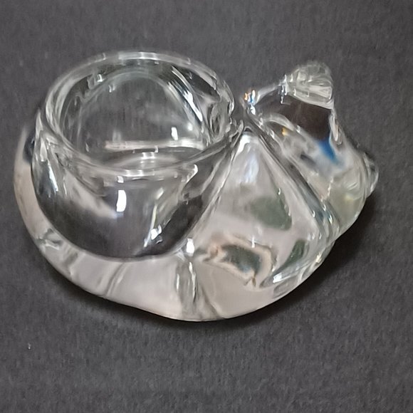 Glass cat votive candle holder - Picture 3 of 6